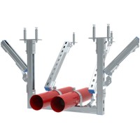 双管侧纵向抗震支架 紧固件防震支吊架