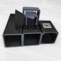 碳纤维空心方管预埋铝件一体加工 轻量化高强度碳纤维设备防护罩